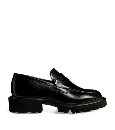 Allsaints Leather Lola Loafers In Black