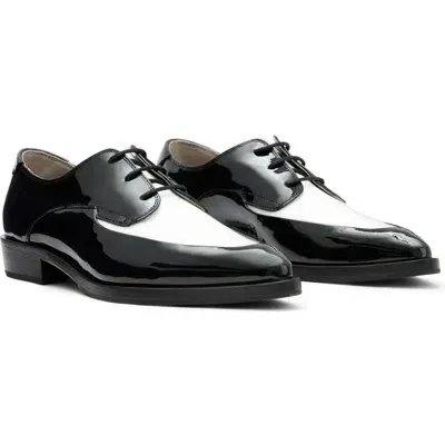 Allsaints Lex Derby In Black/white Shine