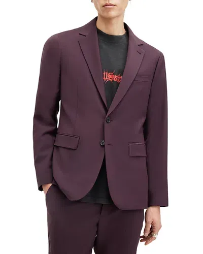 Allsaints Lisle Slim Fit Blazer In Port Purple