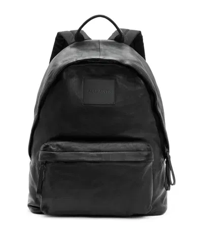 Allsaints Logo-patch Carabiner Backpack In Black