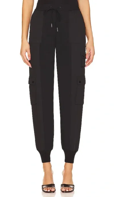 Allsaints Womens Black Venus Tapered-leg High-rise Satin Trousers