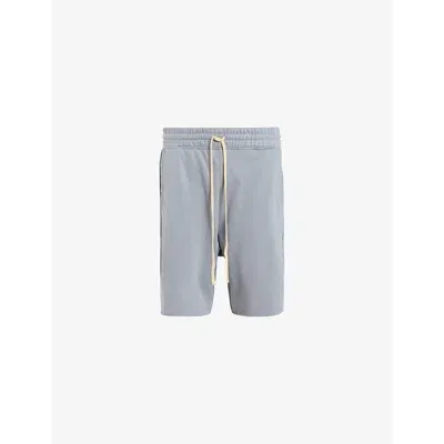 Allsaints Mens Skyline Grey Helix Cotton-blend Jersey Shorts In Lithium