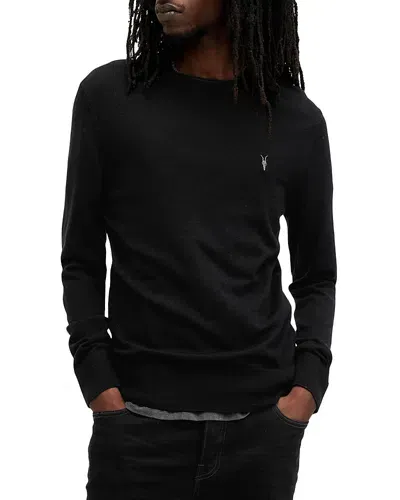 Allsaints Mode Regular Fit Merino Wool Sweater In Black