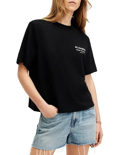 Allsaints Omnium Lisa Cotton Graphic T-shirt In Black