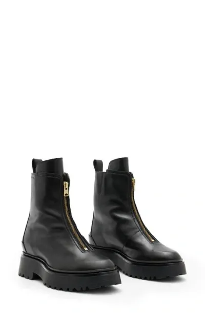 Allsaints Ophelia Zip-up Boot In Black