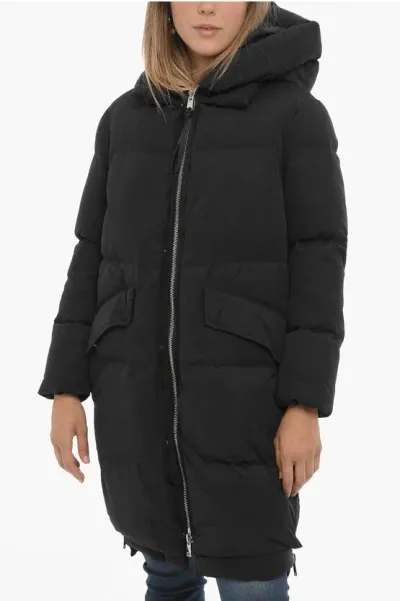 Allsaints Padded Ester Jacket With Hood In Black