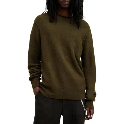 Allsaints Patern Crewneck Sweater In Tea Leaf Green