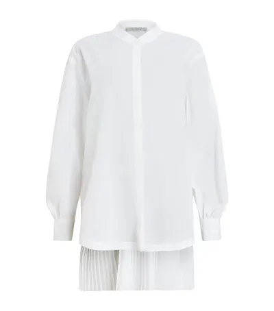 Allsaints Pleated Percy Shirt In White