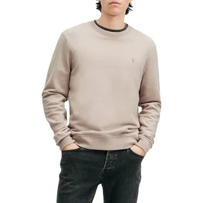 Allsaints Raven Crewneck Sweatshirt In Boston Taupe