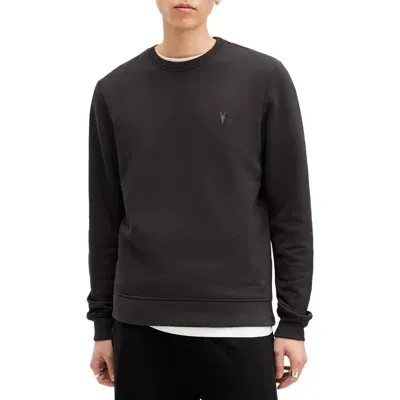 Allsaints Raven Crewneck Sweatshirt In Black