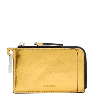 Allsaints Remy Wallet In Yellow