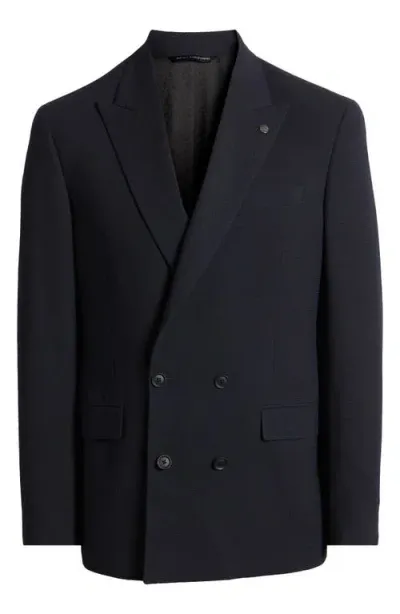 Allsaints Ridley Slim Fit Solid Textured Sport Coat In Navy