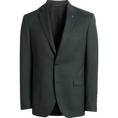 Allsaints Ross Slim Fit Solid Wool Sport Coat In Dark Olive