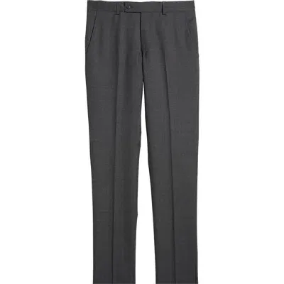 Allsaints Ross Solid Slim Fit Taper Leg Wool Pants In Charcoal