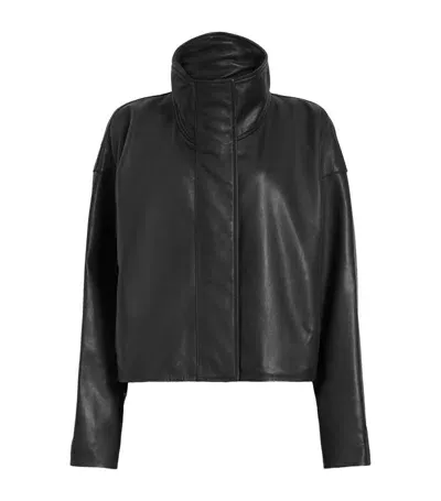 Allsaints Ryder Leather Jacket In Black