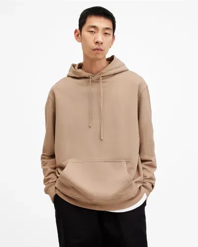 Allsaints Santi Pullover Hoodie In Moorland Brown