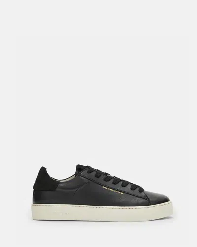 Allsaints Shana Low Top Leather Sneakers In Black