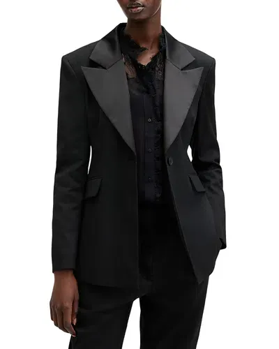 Allsaints Sister Single Button Blazer In Black