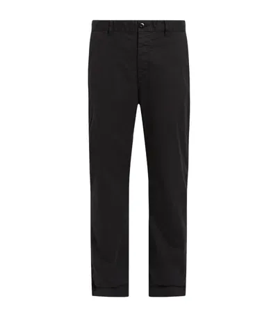 Allsaints Rhode Cropped Slim Fit Pants In Liquorice Black