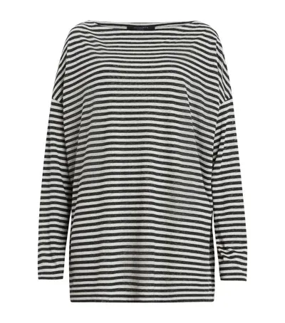 Allsaints Striped Rita T-shirt In Green