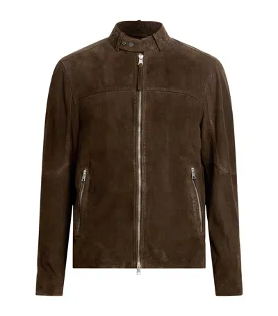 Allsaints Suede Cora Jacket In Brown