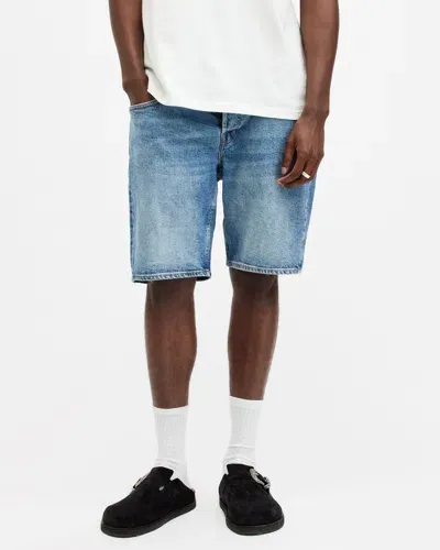 Allsaints Switch Skinny Fit Denim Shorts In Dark Indigo Blue