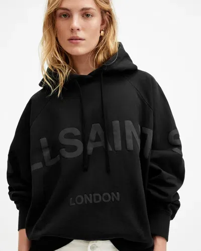 Allsaints Talon Biggy Oversized Hoodie In Black