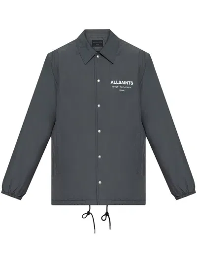 Allsaints Underground Shirt Jacket In Grey