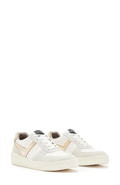 Allsaints Vix Low Top Sneaker In White/gold