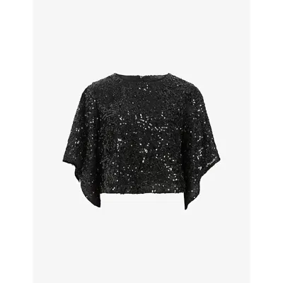 Allsaints Embellished Ivy Top In Black