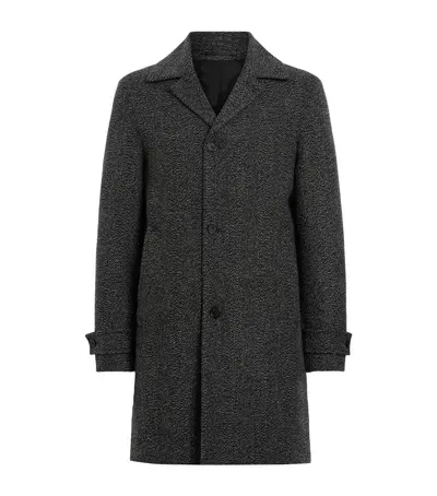 Allsaints Wool-blend Fincher Coat In Brown