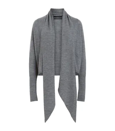 Allsaints Wool Wasson Cardigan In Grey