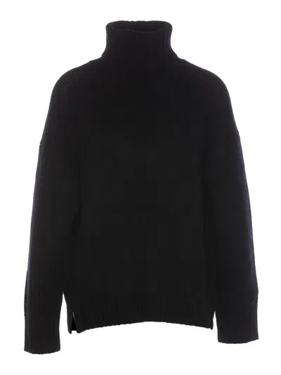 Allude Black Turtleneck Sweater