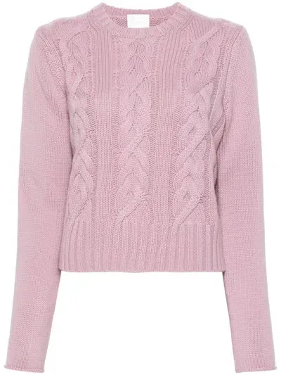 Allude Cable-knit Sweater In Violett