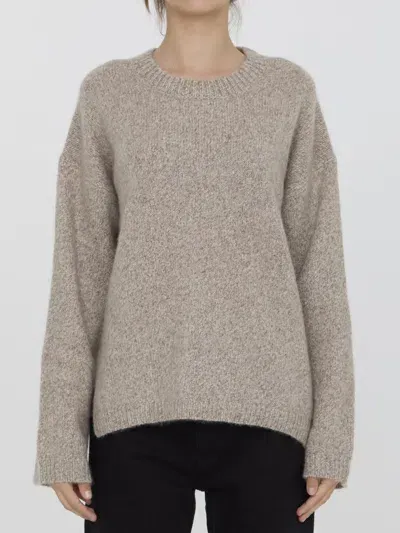 Allude Cashmere And Silk Jumper In Beige