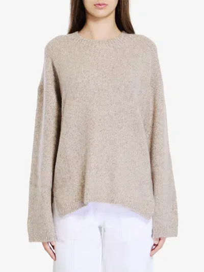 Allude Cashmere And Silk Jumper In Beige