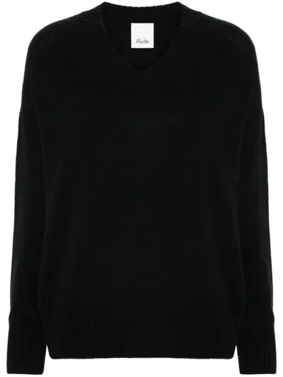 Allude Cashmere Sweater In Black