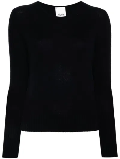 Allude Wool-cashmere Boat-neck Jumper In Blue