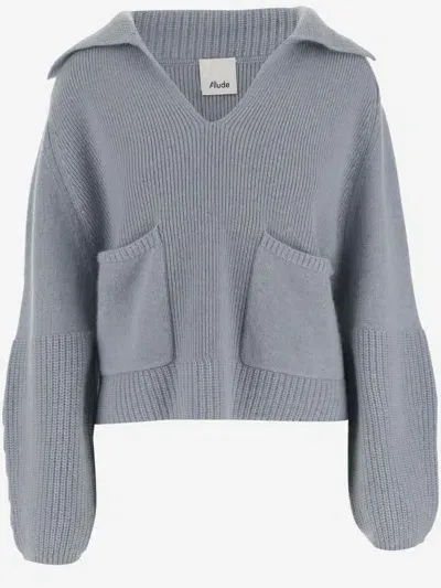 Allude Cashmere Sweater In Clear Blue