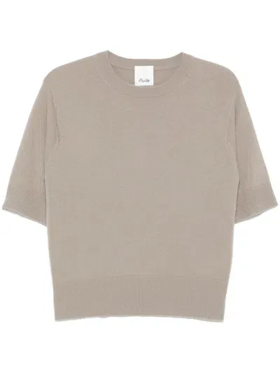 Allude Cashmere T-shirt In Neutrals