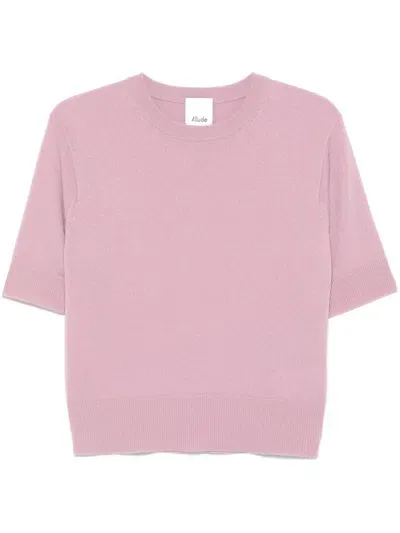 Allude Cashmere T-shirt In Purple