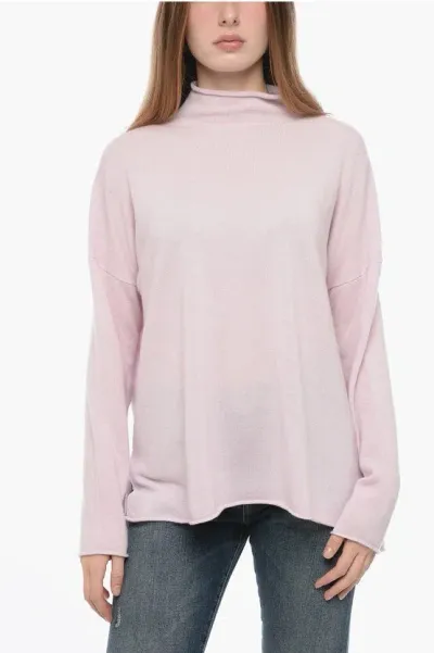 Allude Cashmere Turtleneck Sweater In Pink