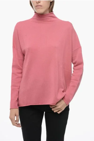 Allude Cashmere Turtleneck Sweater With Side Slits