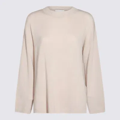 Allude Ecru Wool Knitwear In Beige