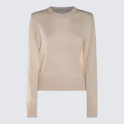 Allude Ecru Wool Knitwear In Beige