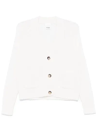 Allude Fine-knit Cardigan In Neutrals