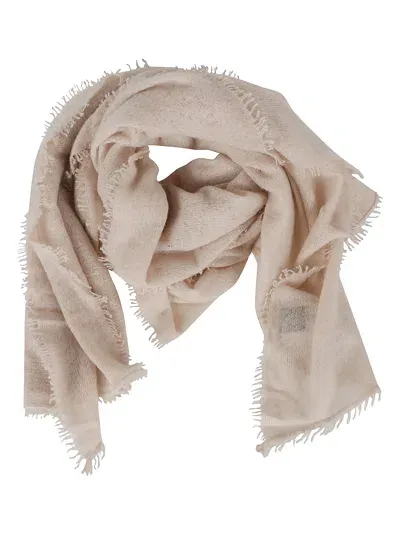 Allude Fringed Scarf In Marble Mel