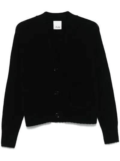 Allude Knitted Cardigan In Black