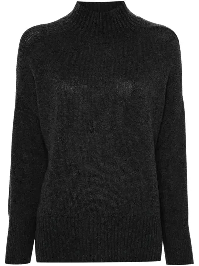 Allude Mock-neck Cashmere Sweater In Multicolor