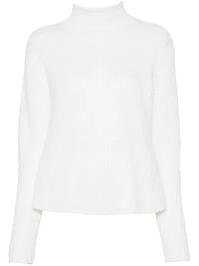 Allude Open-knit Jumper In White